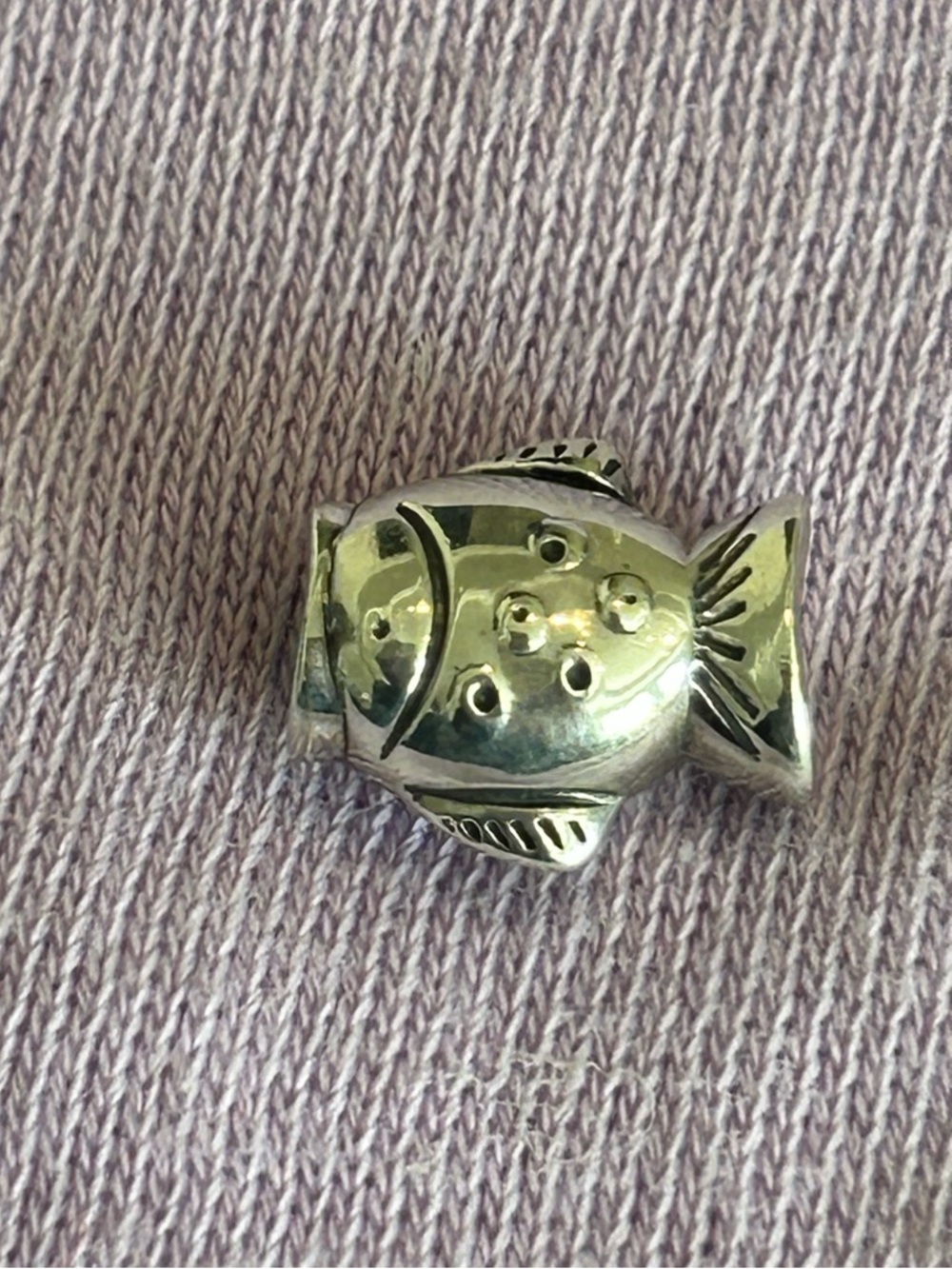 Pandora-Style Koi Fish Charm Bead - Sterling Silver